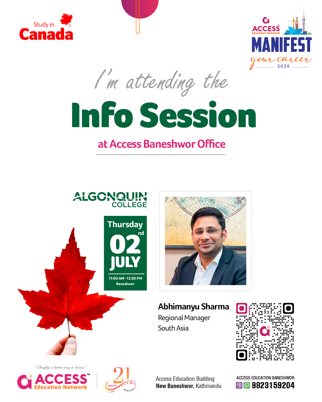 Seminar with Mr. Abhimanyu Sharma - Algonquin College